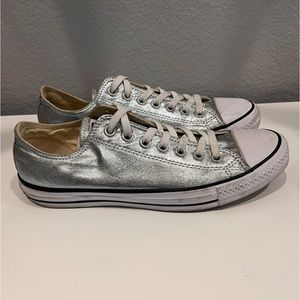 Converse Silver Gunmetal Low Top